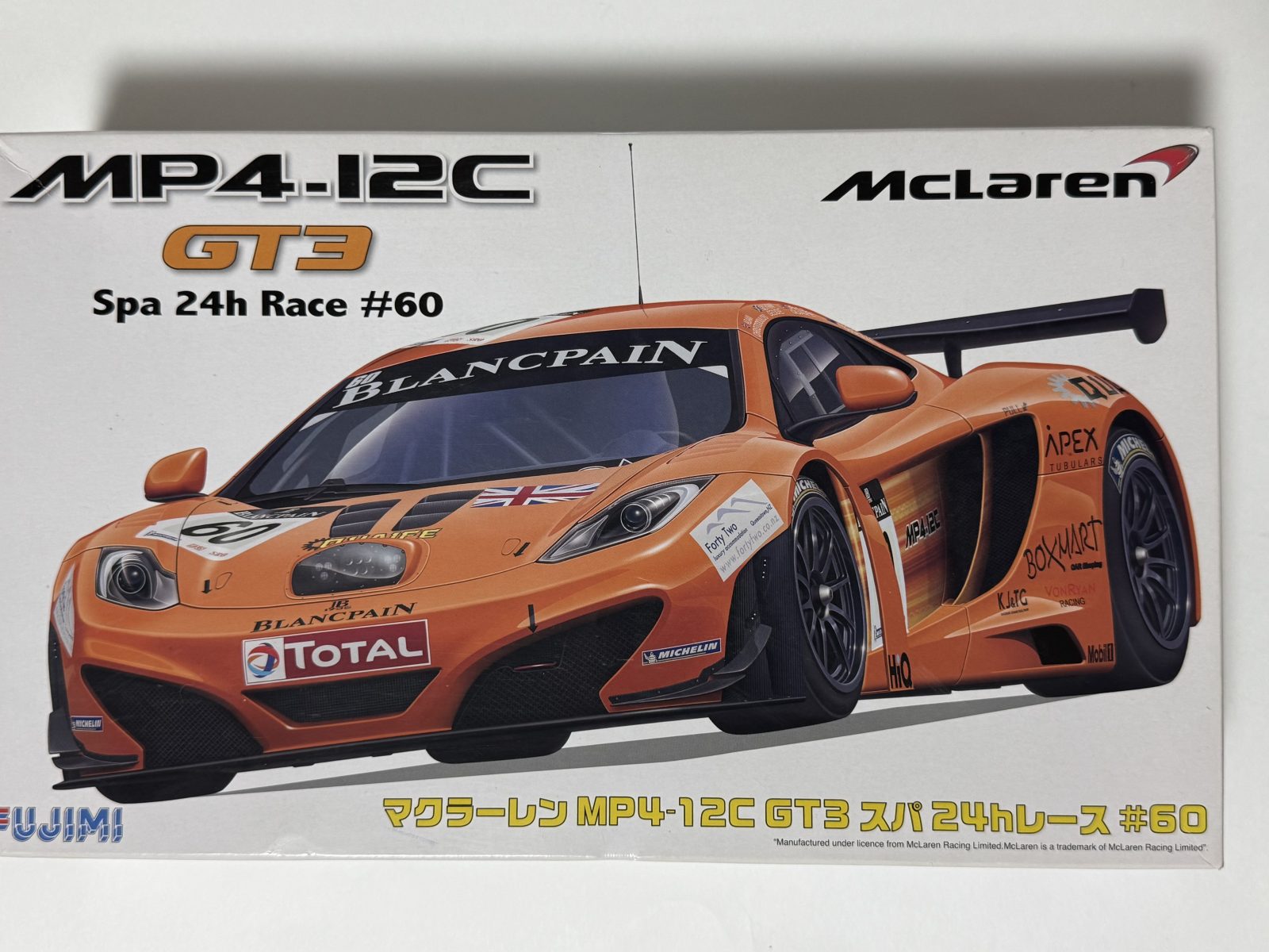 FUJIMI MP4-12C GT3 Spa 24h Race #60 1/24 model kit