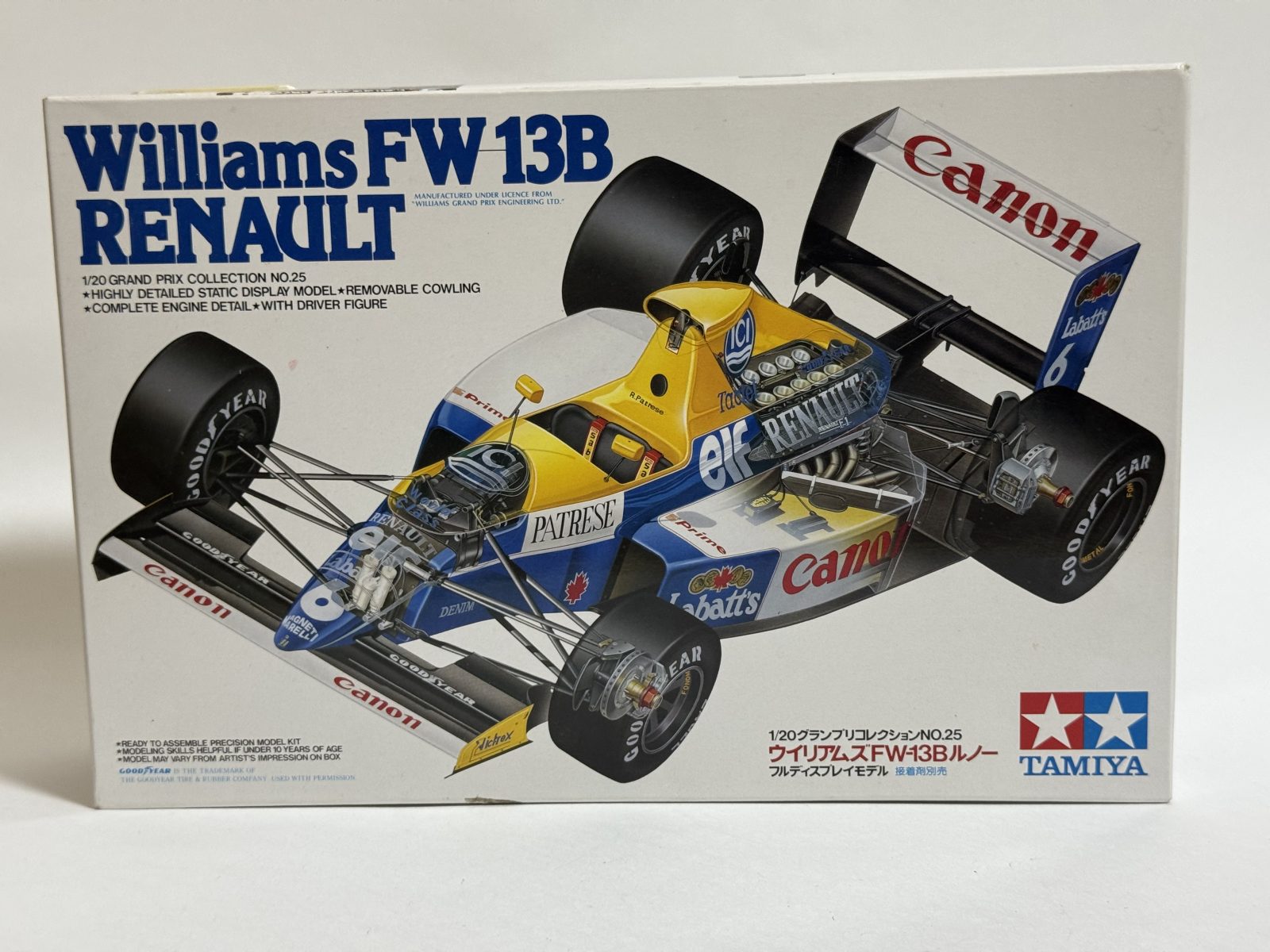 TAMIYA Williams FW13B Renault 1/20 scale model kit
