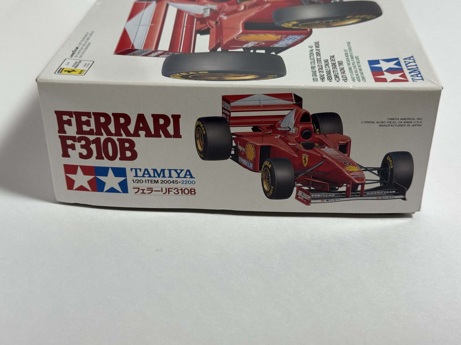 TAMIYA Ferrari F310B 1/20 model kit — box photo 3