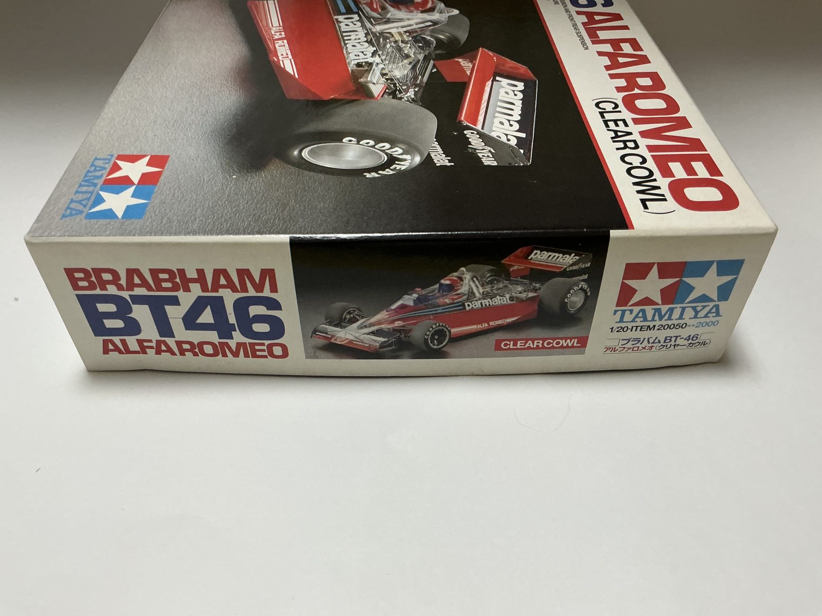 TAMIYA BRABHAM BT46 ALFAROMEO [CLEAR COWL Edition] 1/20 model kit — box photo 3