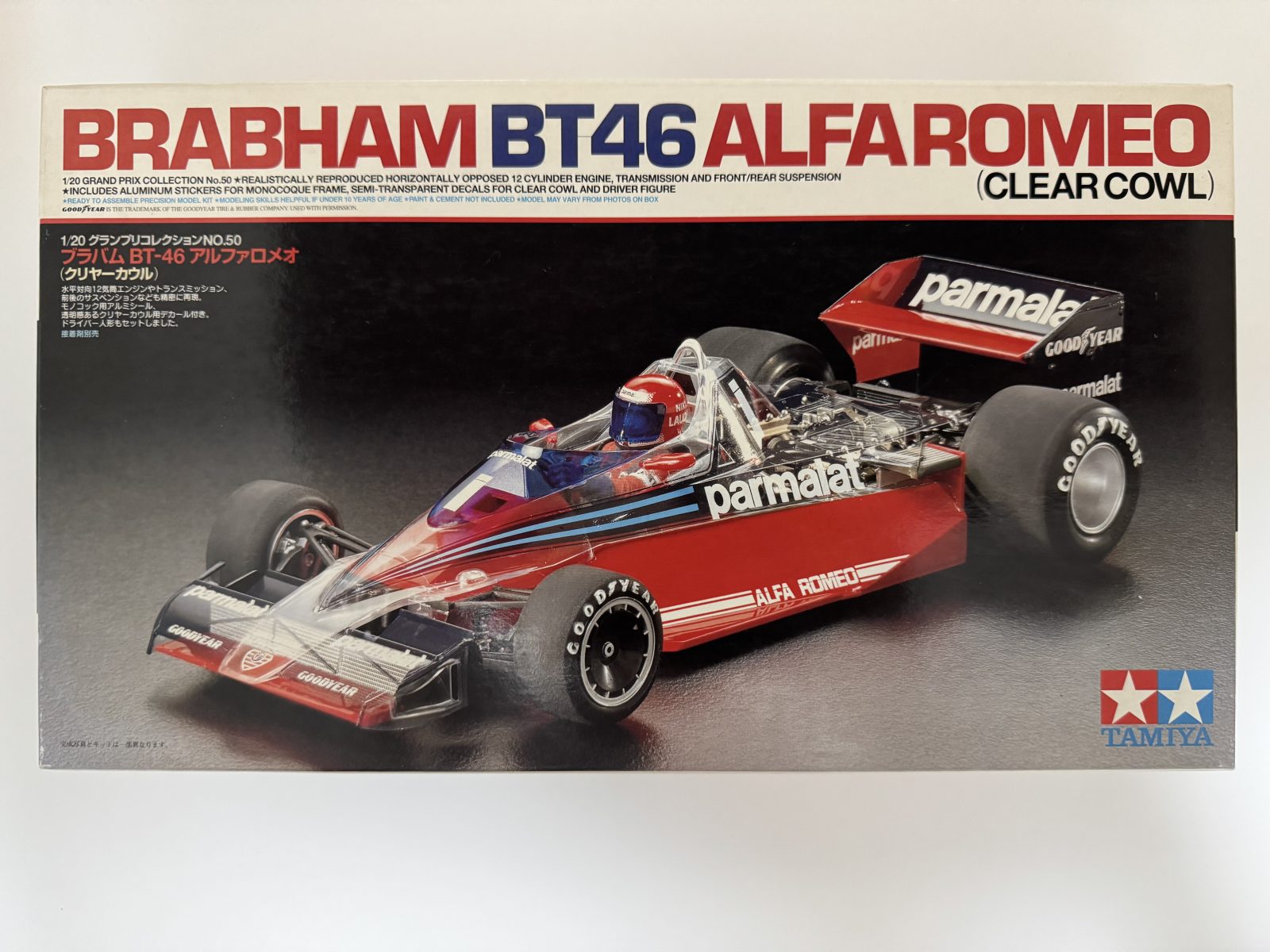 TAMIYA BRABHAM BT46 ALFAROMEO [CLEAR COWL Edition] 1/20 scale model kit