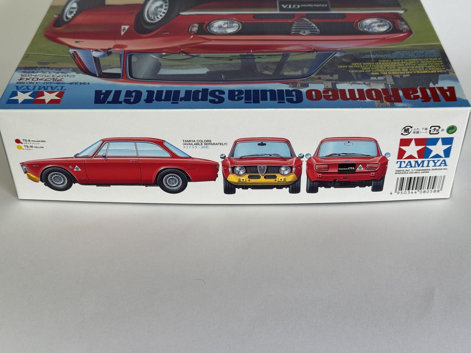 TAMIYA Alfa Romeo Giulia Sprint GTA 1/24 model kit — box photo 4