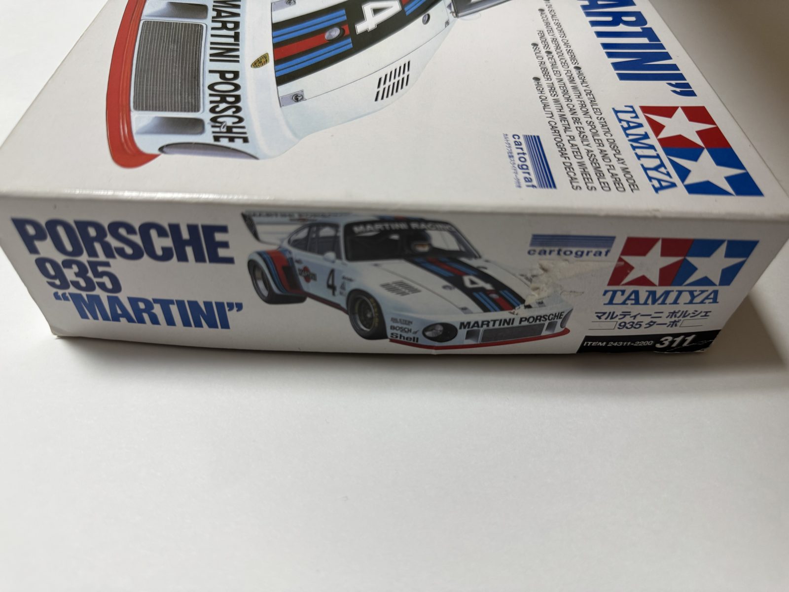 TAMIYA PORSCHE 935 TURBO MARTINI 1/24 model kit — box photo 2