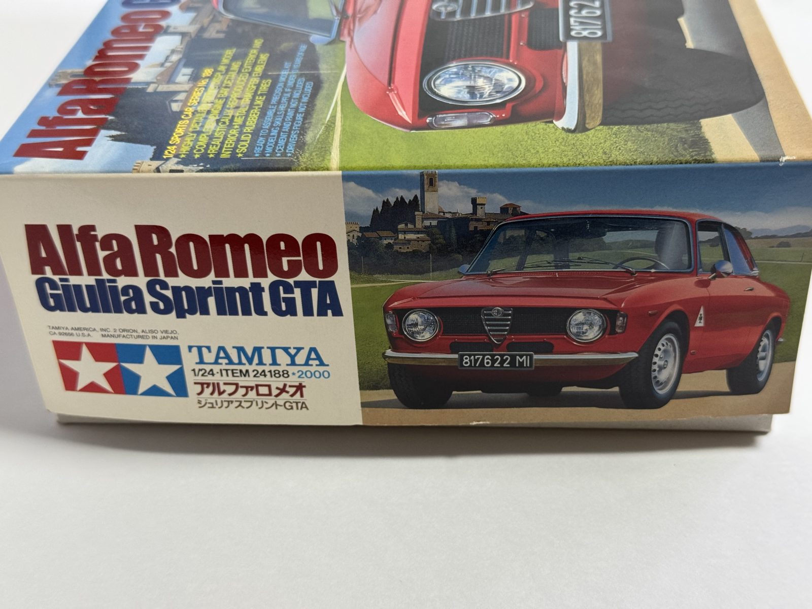TAMIYA Alfa Romeo Giulia Sprint GTA [Original release Edition] 1/24 model kit — box photo 3
