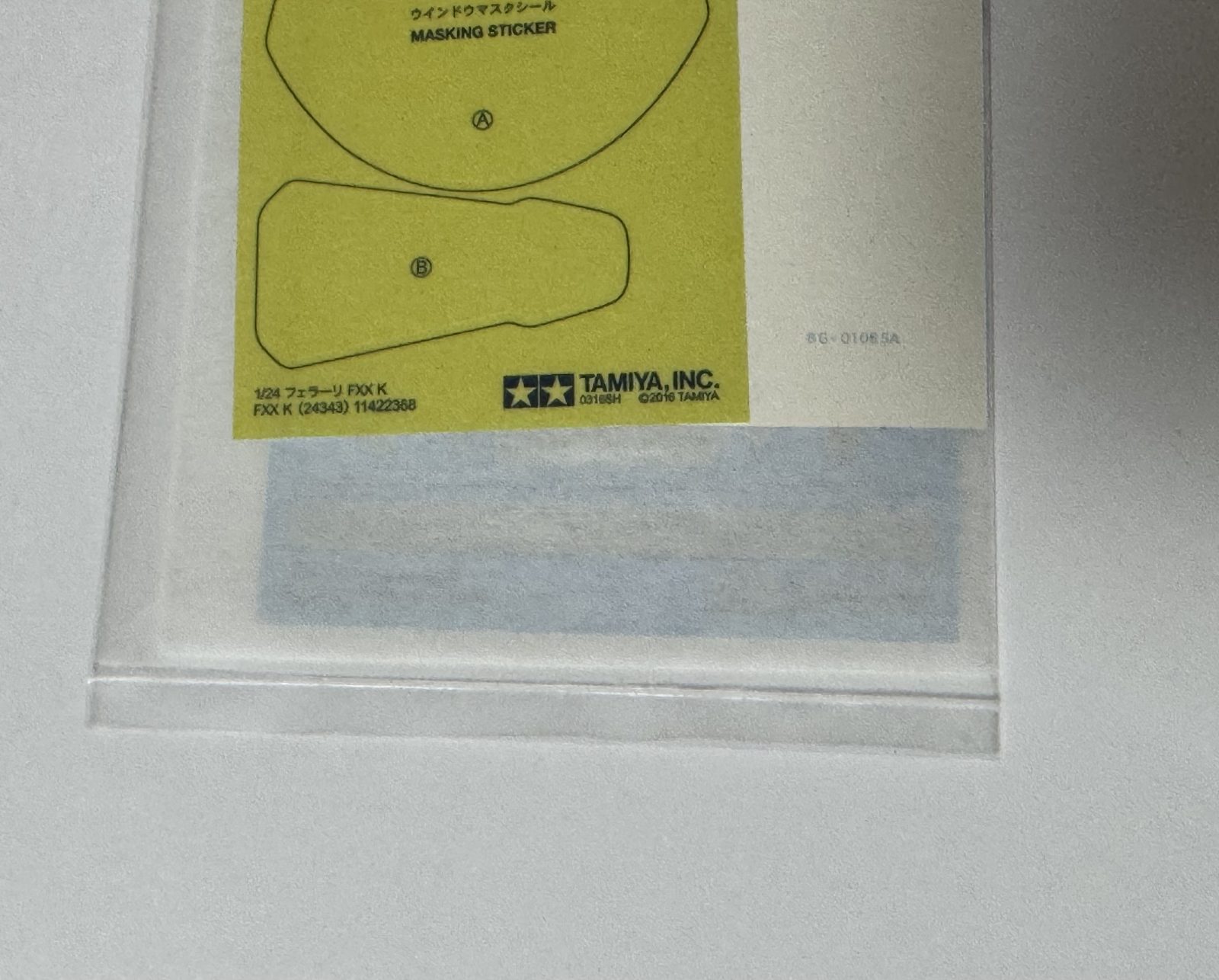 TAMIYA Ferrari FXX K 1/24 model kit — decals photo