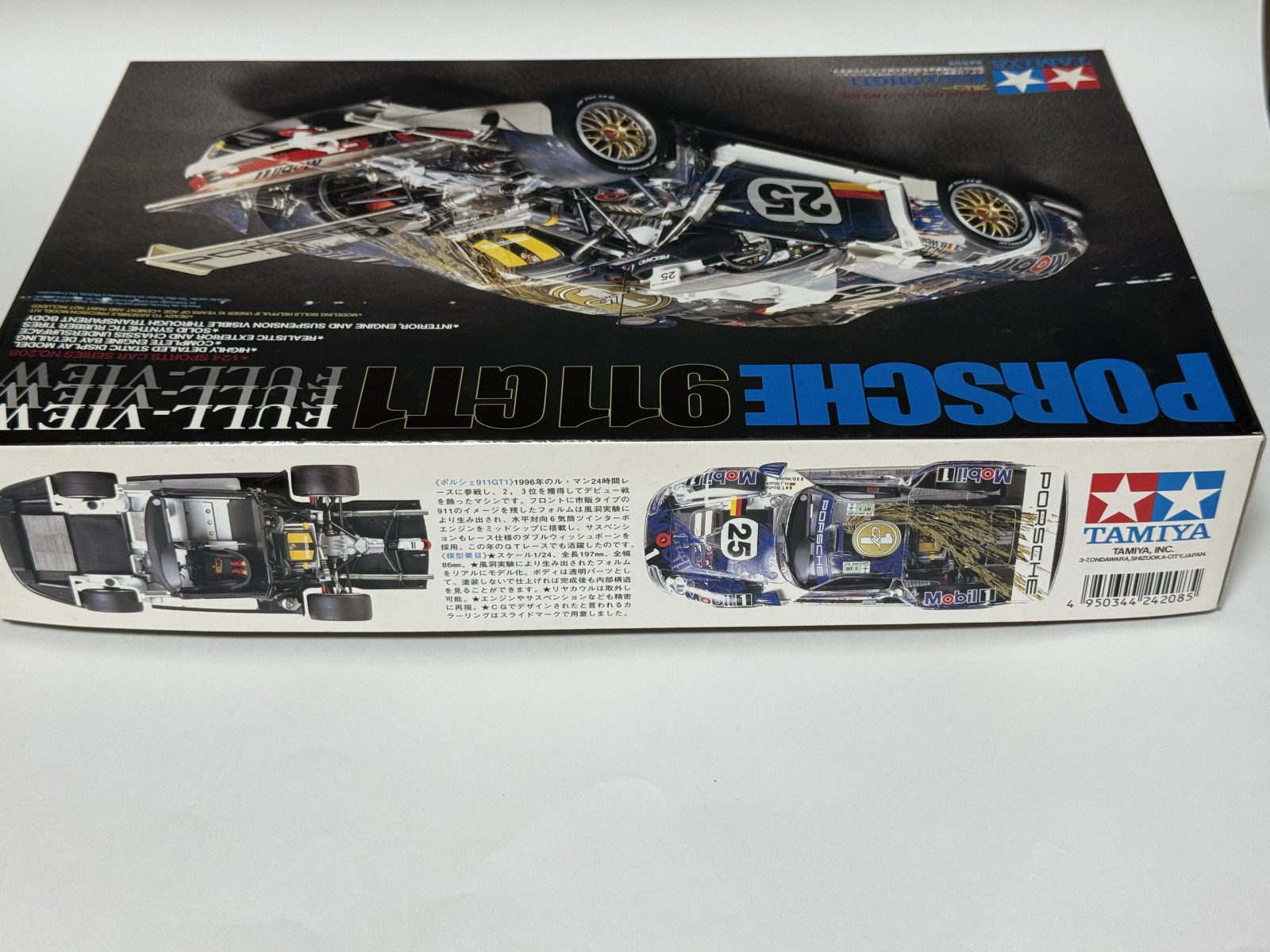 TAMIYA Porsche 911 GT1  [Clear Cowl Edition] 1/24 model kit — box photo 4