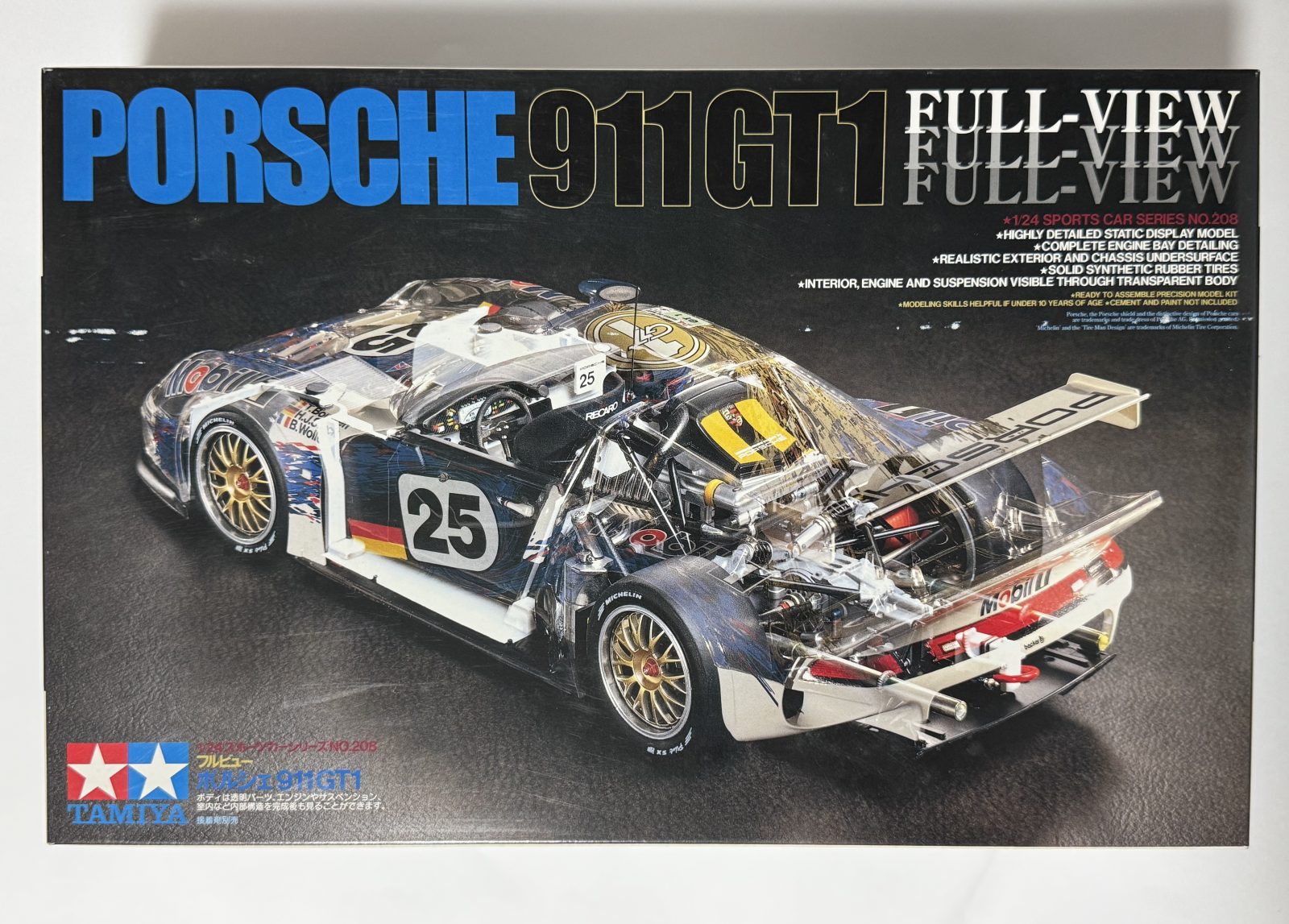 TAMIYA Porsche 911 GT1  [Clear Cowl Edition] 1/24 scale model kit