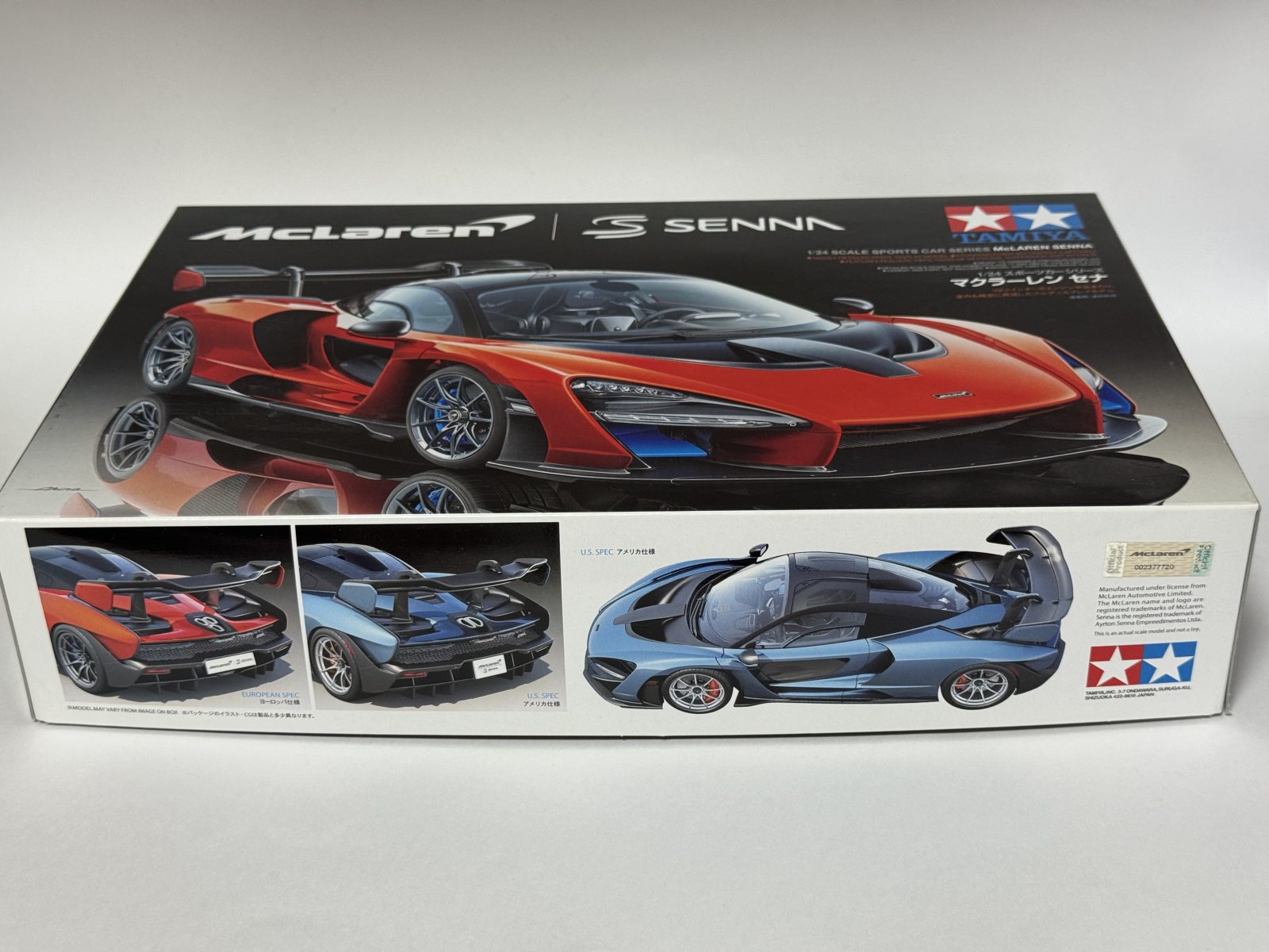 TAMIYA MCLAREN SENNA 1/24 model kit — box photo 3